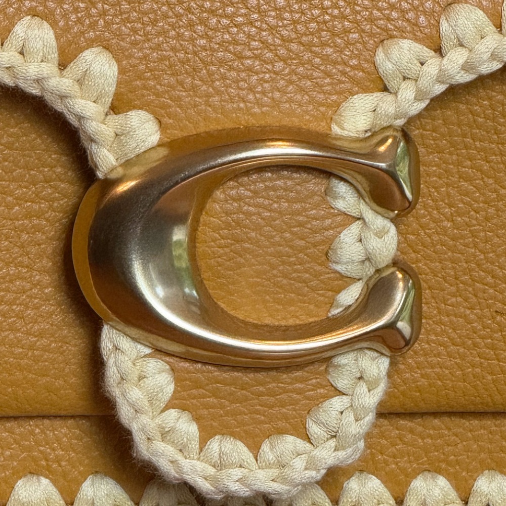 Coach Tabby 26 Shoulder/Crossbody Bag with Crochet Trim! NWOT - Picture 3 of 17